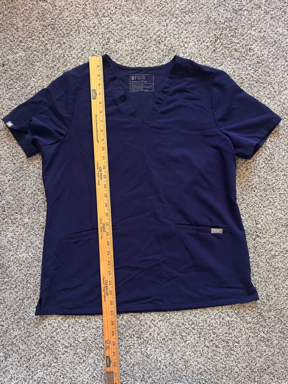 FIGS Scrubs Women’s Casma Top Size Large Livingston Pants Size Large Petite Navy - Picture 7 of 16